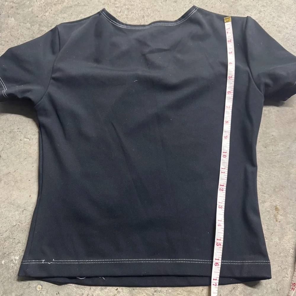 Nike Jordan Women's Black Cutout Short Sleeve Crop Top S/XS Athletic Sporty - Picture 5 of 8